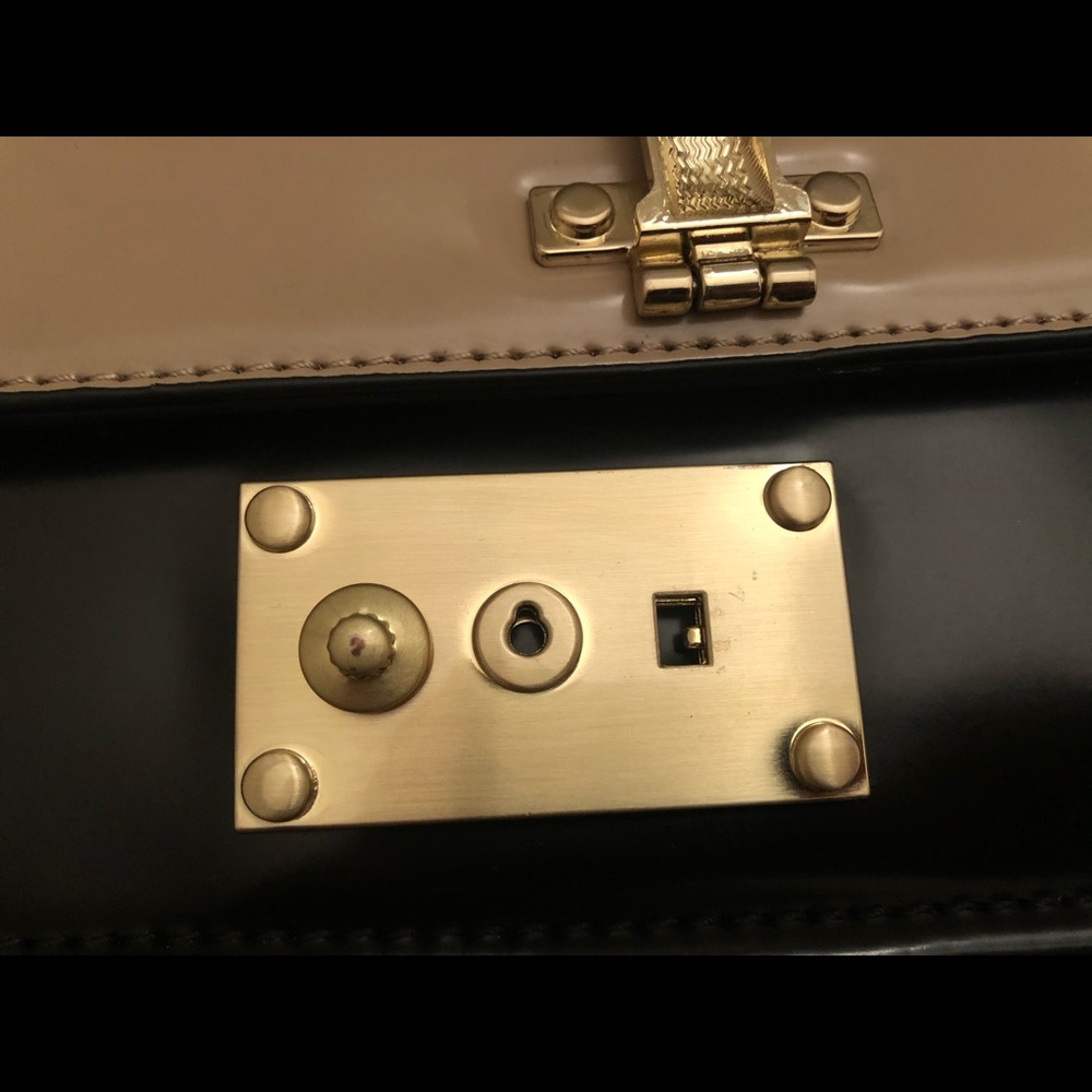 Zara Mini Crossbody Bag Black with Red Accent - Picture 7 of 10